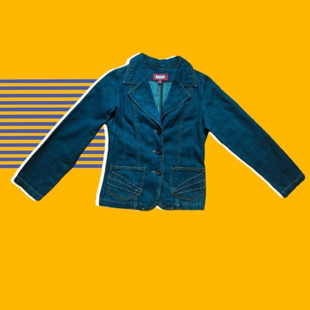 BONGO VINTAGE Y2K DENIM JACKET women's L